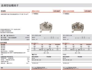 直通型接线端子 斜坡型