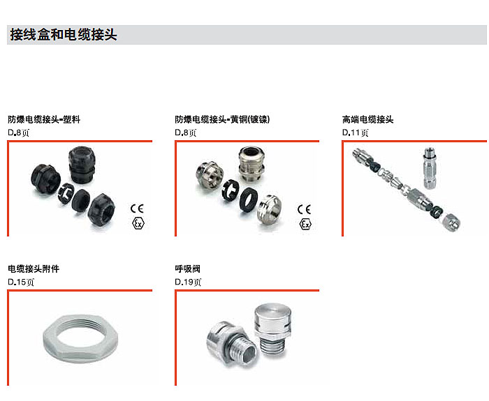 接线盒与电缆接头产品